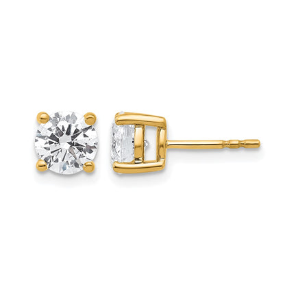 Lab Grown Diamond VS/SI+ G+ Round Complete Four Prong Heavyweight Stud Earrings