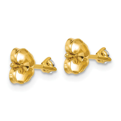 Lab Grown Diamond VS/SI+ G+ Round Complete Three Prong Stud Earrings
