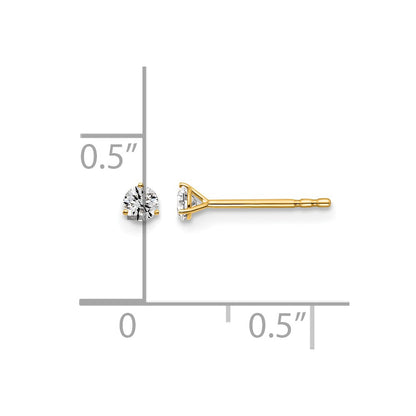 Lab Grown Diamond VS/SI+ G+ Round Complete Three Prong Stud Earrings