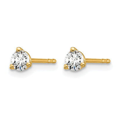Lab Grown Diamond VS/SI+ G+ Round Complete Three Prong Stud Earrings