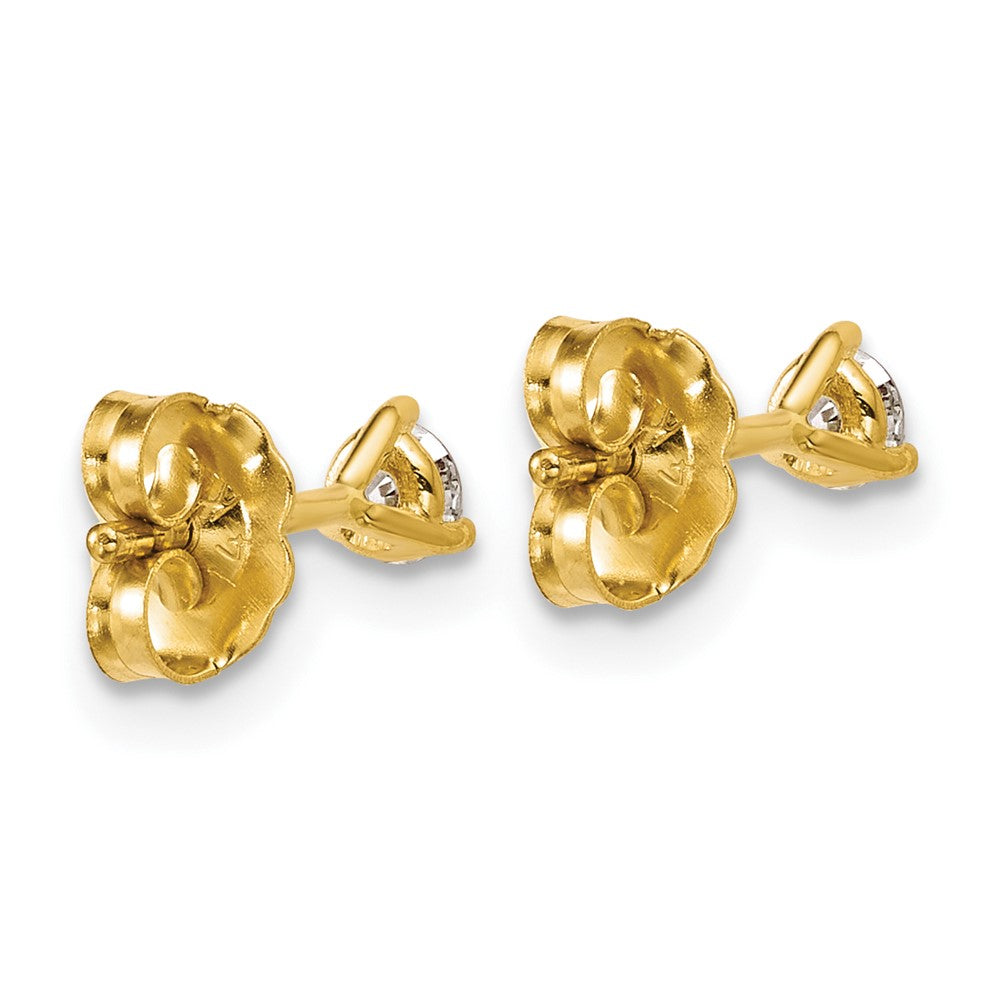 Lab Grown Diamond VS/SI+ G+ Round Complete Three Prong Stud Earrings