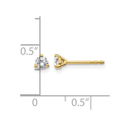Lab Grown Diamond VS/SI+ G+ Round Complete Three Prong Stud Earrings