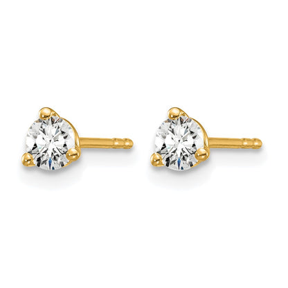 Lab Grown Diamond VS/SI+ G+ Round Complete Three Prong Stud Earrings