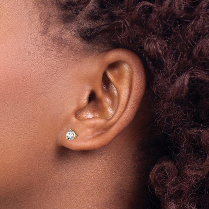 Lab Grown Diamond VS/SI+ G+ Round Complete Three Prong Stud Earrings