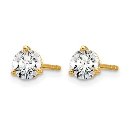 Lab Grown Diamond VS/SI+ G+ Round Complete Three Prong Stud Earrings