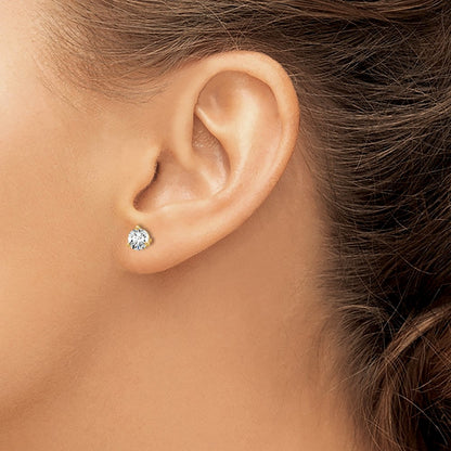 Lab Grown Diamond VS/SI+ G+ Round Complete Three Prong Stud Earrings