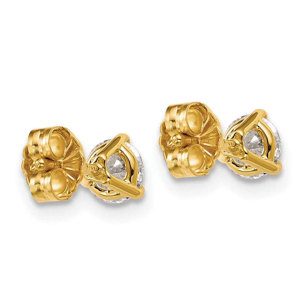Lab Grown Diamond VS/SI+ G+ Round Complete Three Prong Stud Earrings