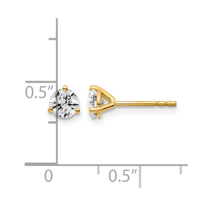 Lab Grown Diamond VS/SI+ G+ Round Complete Three Prong Stud Earrings