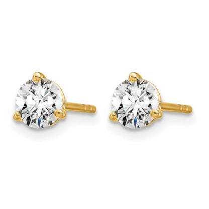Lab Grown Diamond VS/SI+ G+ Round Complete Three Prong Stud Earrings