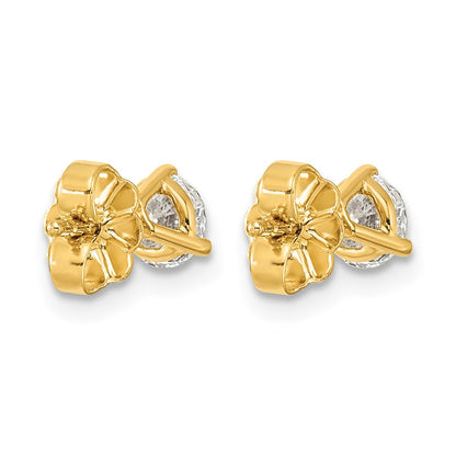 Lab Grown Diamond VS+ F+ Round Complete Three Prong Stud Earrings