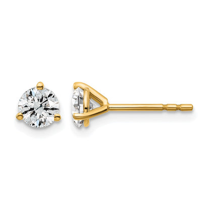 Lab Grown Diamond VS/SI+ G+ Round Complete Three Prong Stud Earrings