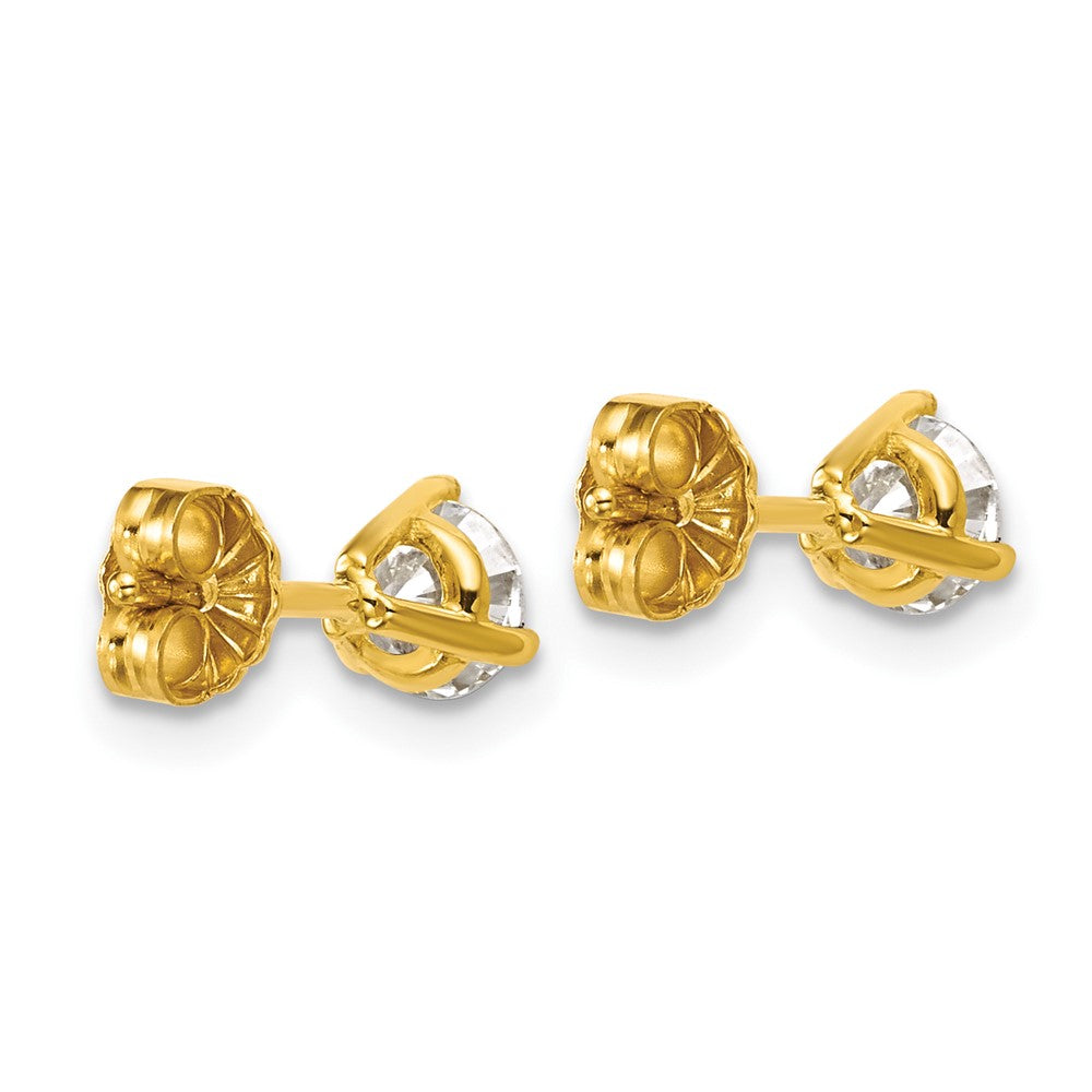 Lab Grown Diamond VS/SI+ G+ Round Complete Three Prong Stud Earrings