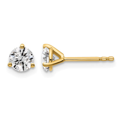 Lab Grown Diamond VS/SI+ G+ Round Complete Three Prong Stud Earrings