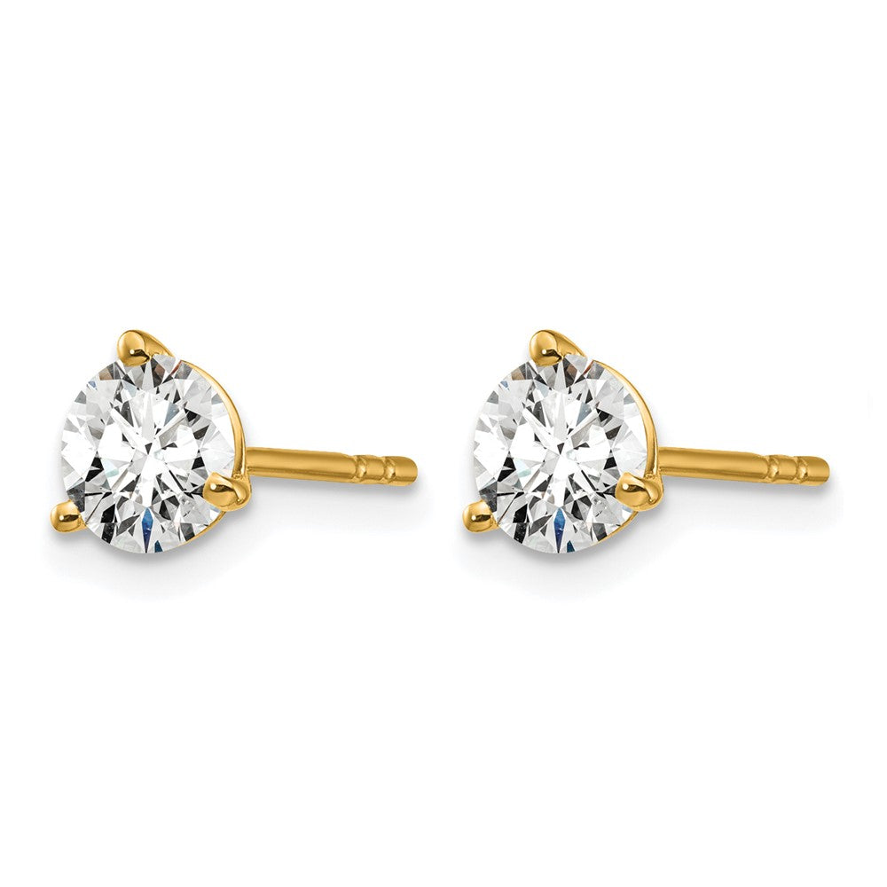 Lab Grown Diamond VS/SI+ G+ Round Complete Three Prong Stud Earrings