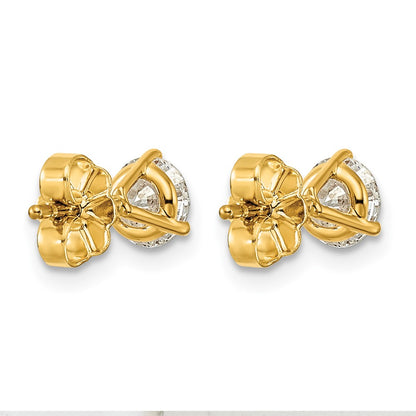 Lab Grown Diamond VS/SI+ G+ Round Complete Three Prong Stud Earrings
