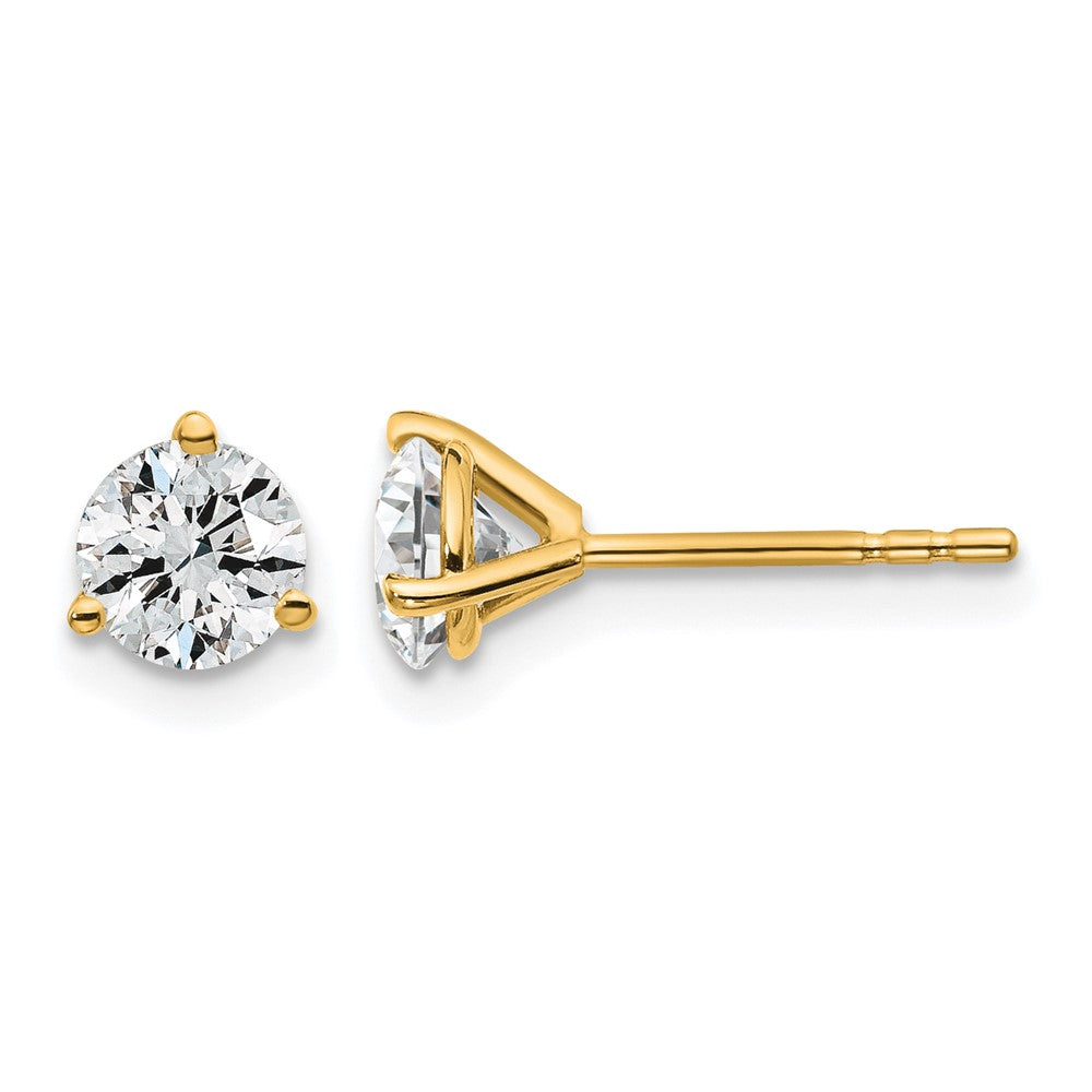 Lab Grown Diamond VS/SI+ G+ Round Complete Three Prong Stud Earrings