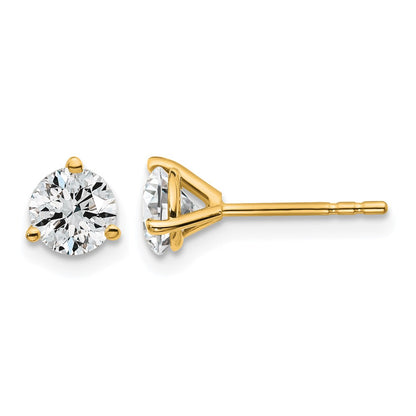 Lab Grown Diamond VS/SI+ G+ Round Complete Three Prong Stud Earrings