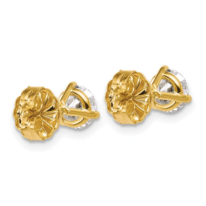 Lab Grown Diamond VS/SI+ G+ Round Complete Three Prong Stud Earrings