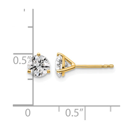 Lab Grown Diamond VS/SI+ G+ Round Complete Three Prong Stud Earrings