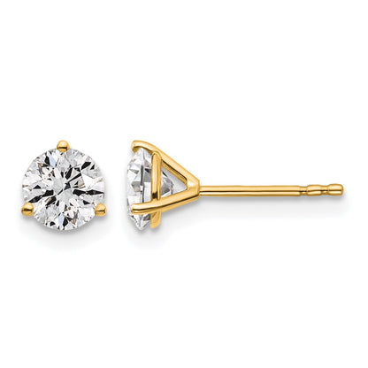 Lab Grown Diamond VS/SI+ G+ Round Complete Three Prong Stud Earrings