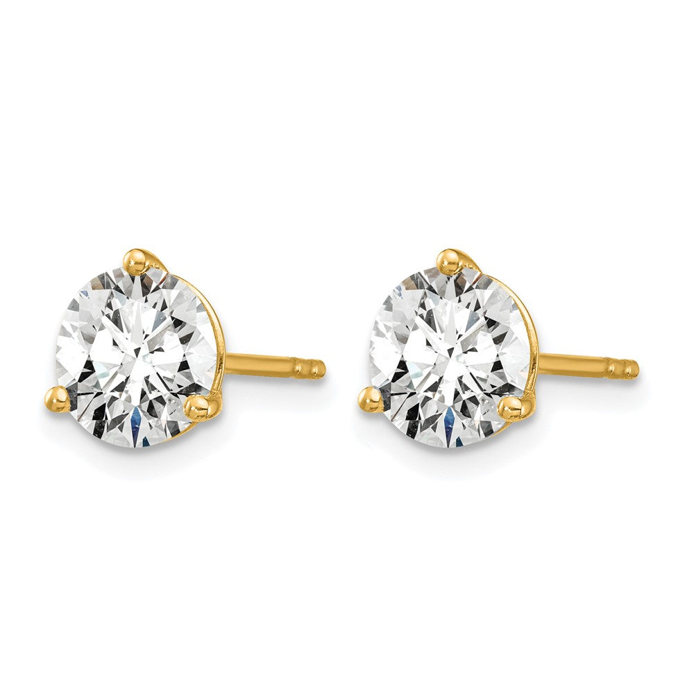 Lab Grown Diamond VS/SI+ G+ Round Complete Three Prong Stud Earrings