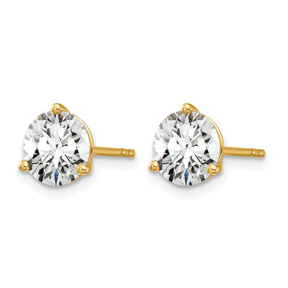 Lab Grown Diamond VS/SI+ G+ Round Complete Three Prong Stud Earrings