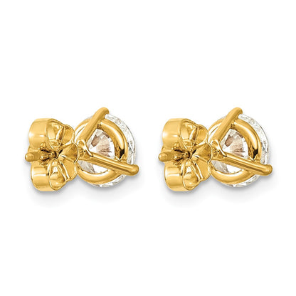 Lab Grown Diamond VS/SI+ G+ Round Complete Three Prong Stud Earrings