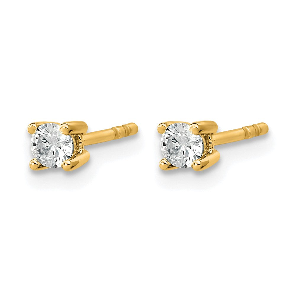 True Origin Lab Grown Diamond VS+ F+ Round Four Prong Heavy Weight Complete Stud Earrings