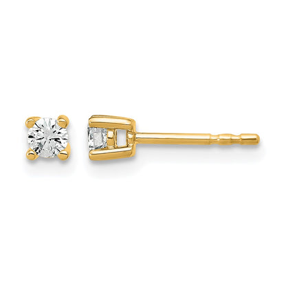 True Origin Lab Grown Diamond VS+ F+ Round Four Prong Heavy Weight Complete Stud Earrings