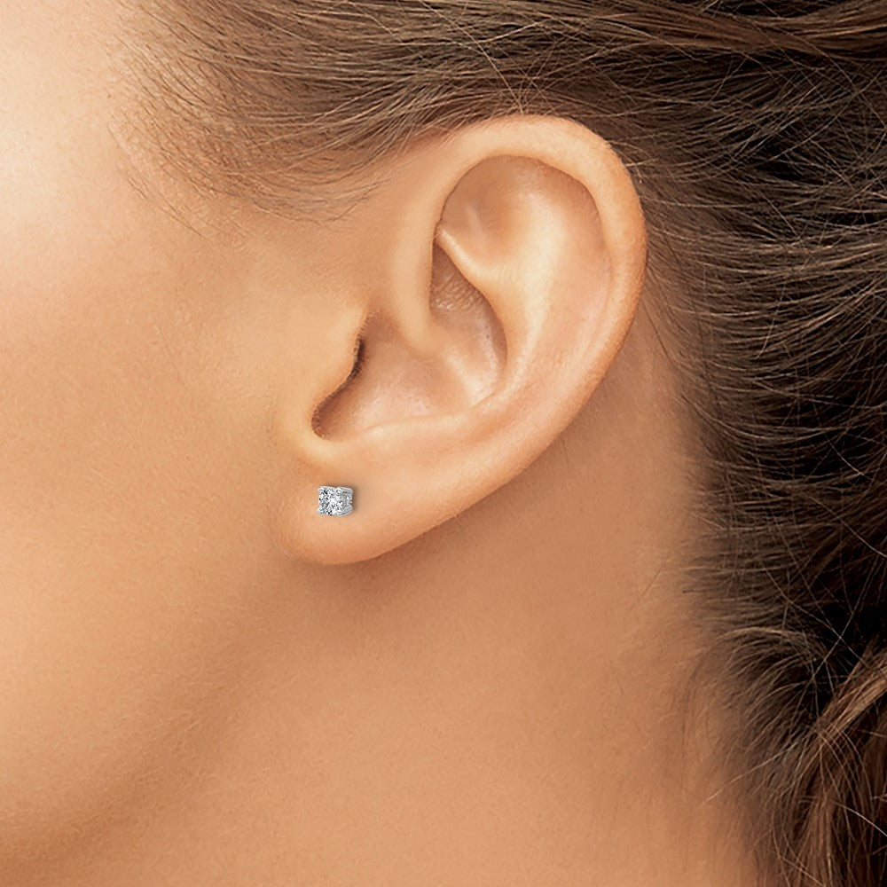 True Origin Lab Grown Diamond VS+ F+ Round Four Prong Heavy Weight Complete Stud Earrings