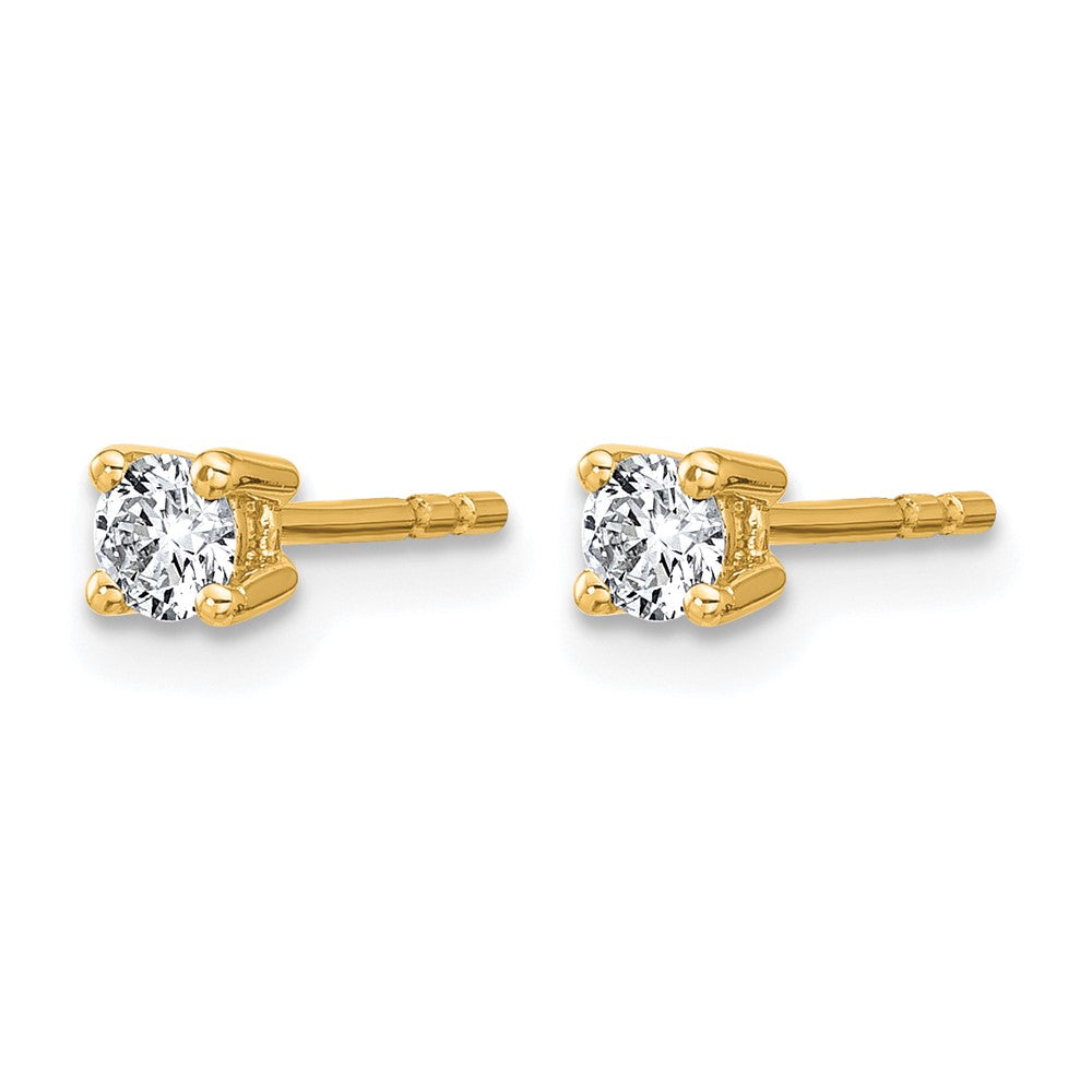 True Origin Lab Grown Diamond VS+ F+ Round Four Prong Heavy Weight Complete Stud Earrings
