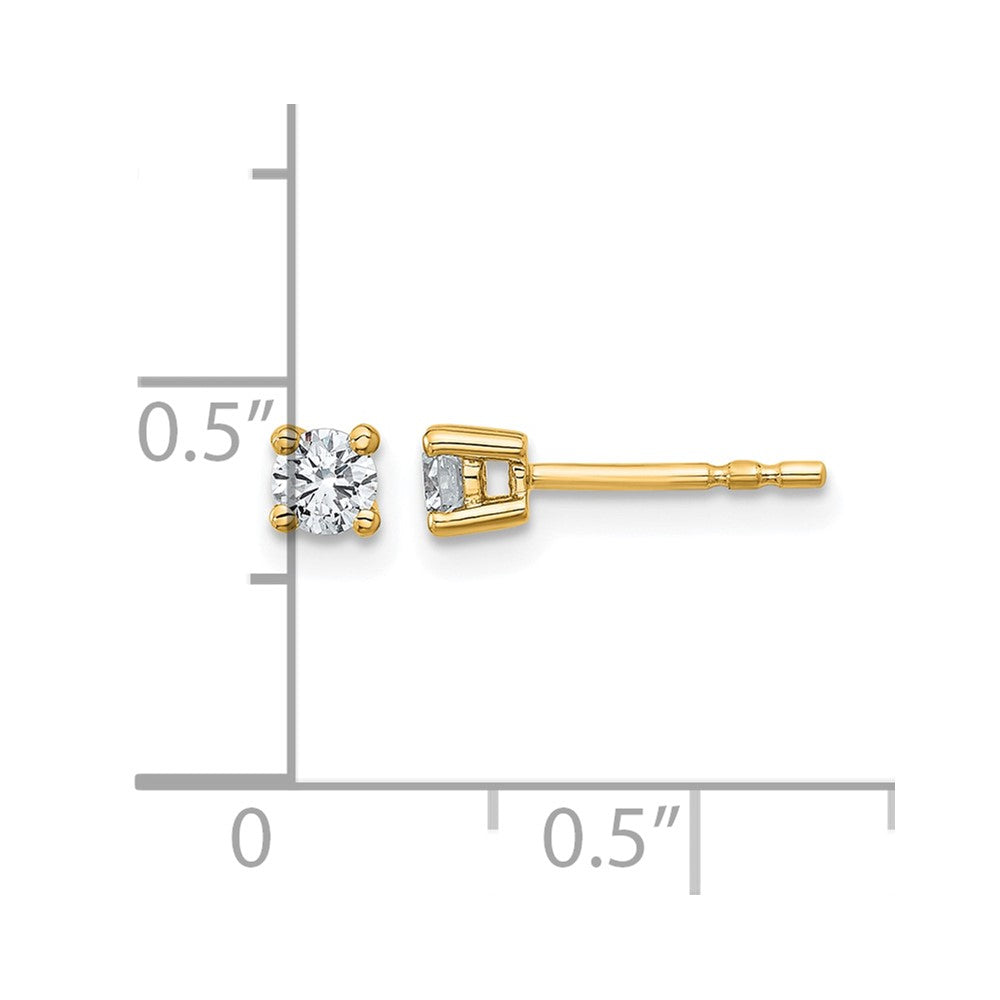 True Origin Lab Grown Diamond VS+ F+ Round Four Prong Heavy Weight Complete Stud Earrings