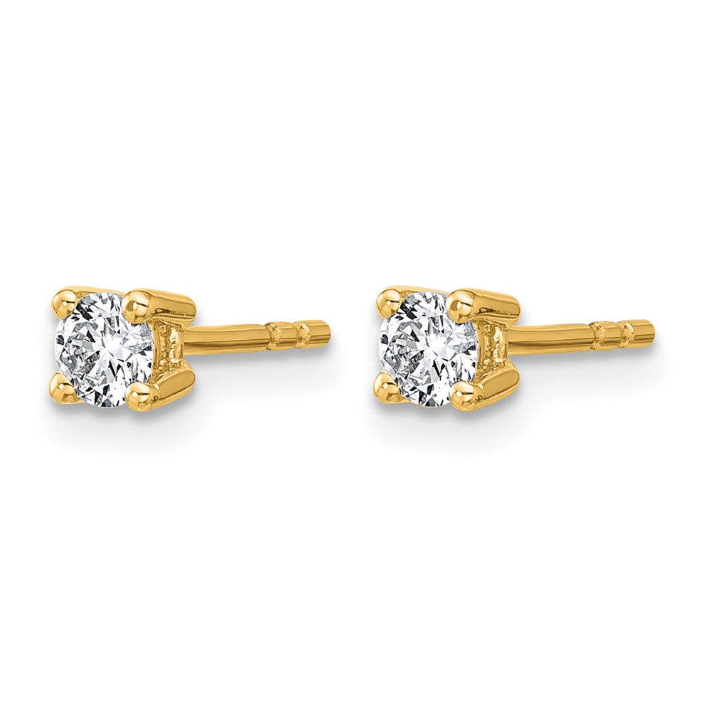 True Origin Lab Grown Diamond VS+ F+ Round Four Prong Heavy Weight Complete Stud Earrings
