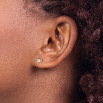 True Origin Lab Grown Diamond VS+ F+ Round Four Prong Heavy Weight Complete Stud Earrings