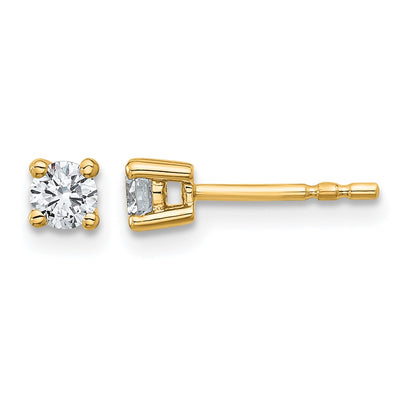 True Origin Lab Grown Diamond VS+ F+ Round Four Prong Heavy Weight Complete Stud Earrings