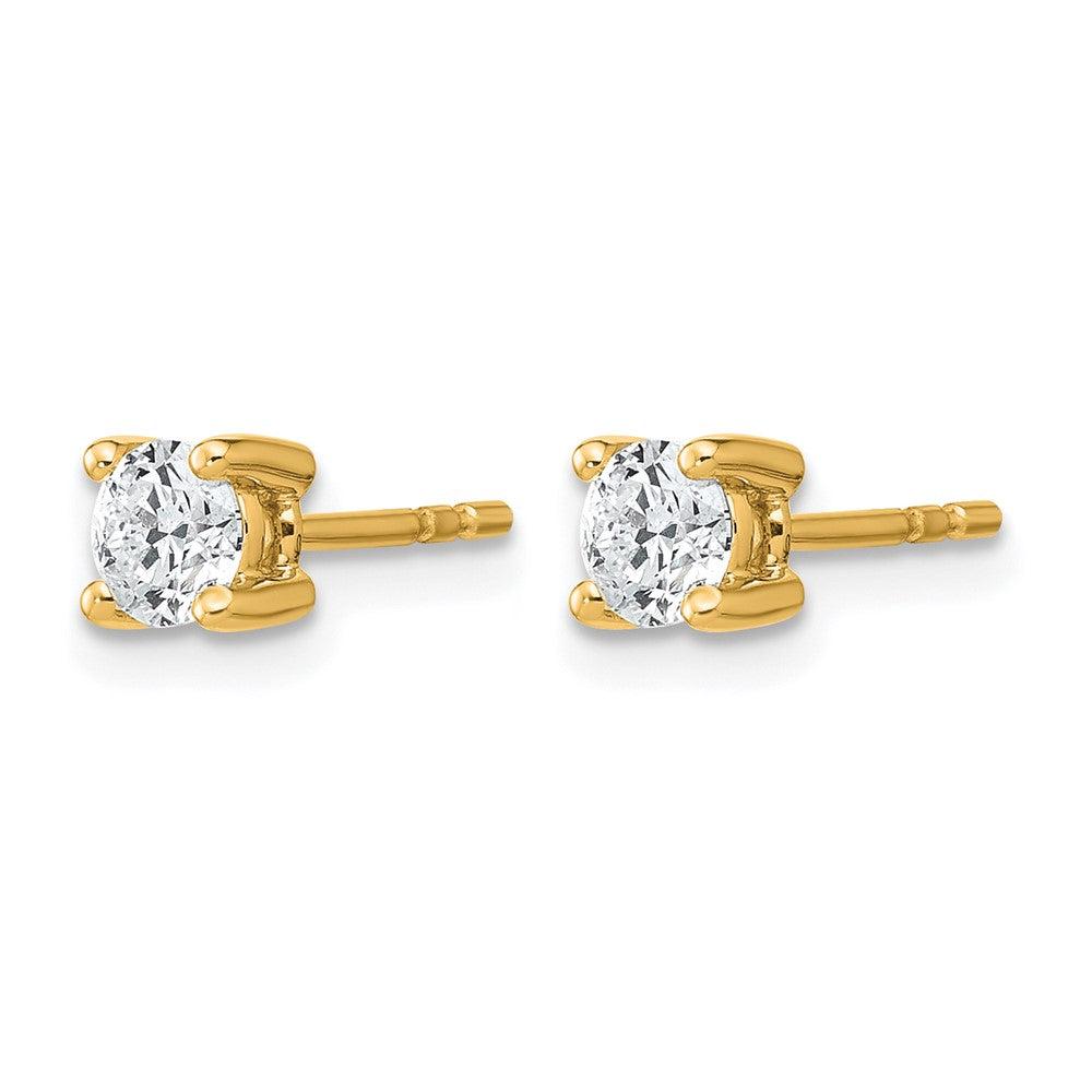 True Origin Lab Grown Diamond VS+ F+ Round Four Prong Heavy Weight Complete Stud Earrings
