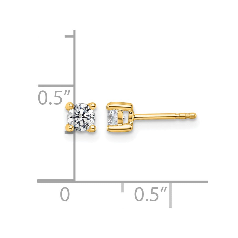 True Origin Lab Grown Diamond VS+ F+ Round Four Prong Heavy Weight Complete Stud Earrings