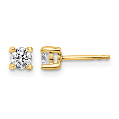 True Origin Lab Grown Diamond VS+ F+ Round Four Prong Heavy Weight Complete Stud Earrings