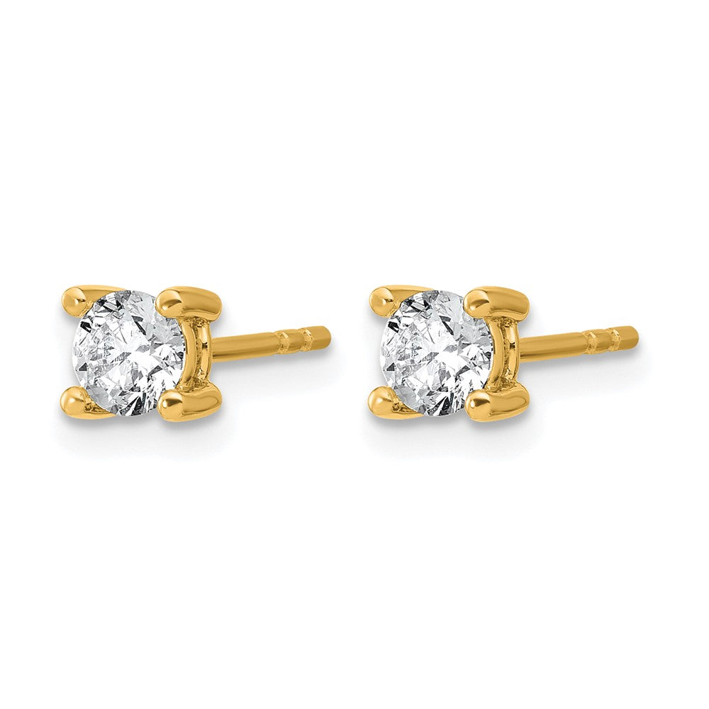 True Origin Lab Grown Diamond VS+ F+ Round Four Prong Heavy Weight Complete Stud Earrings
