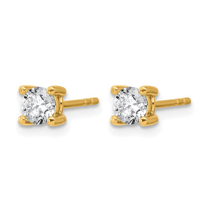 True Origin Lab Grown Diamond VS+ F+ Round Four Prong Heavy Weight Complete Stud Earrings
