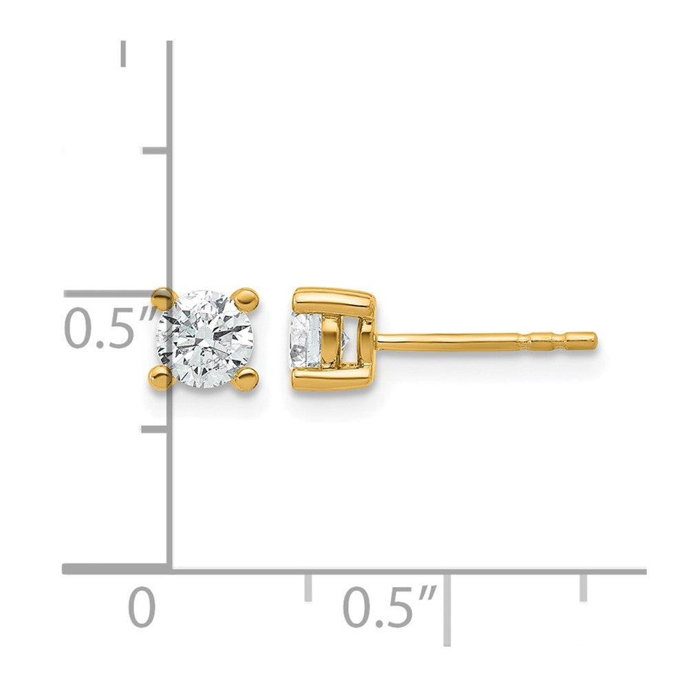 True Origin Lab Grown Diamond VS+ F+ Round Four Prong Heavy Weight Complete Stud Earrings