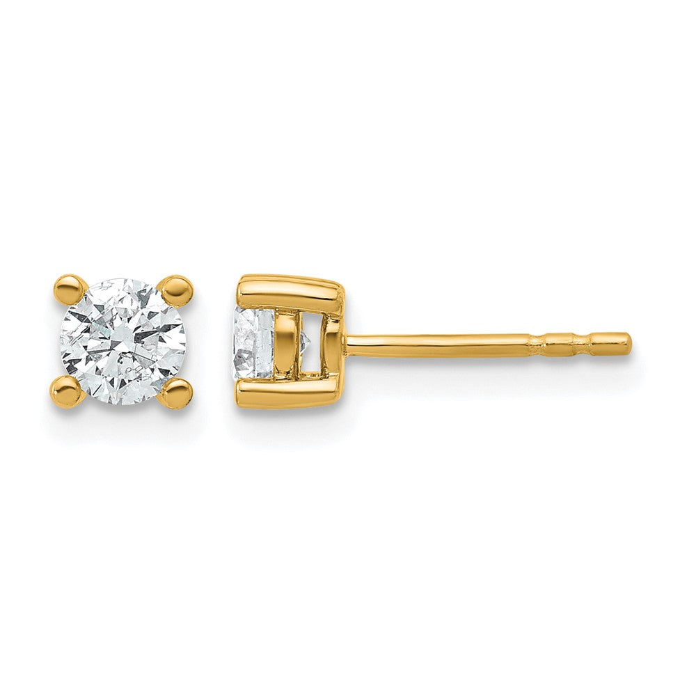 True Origin Lab Grown Diamond VS+ F+ Round Four Prong Heavy Weight Complete Stud Earrings