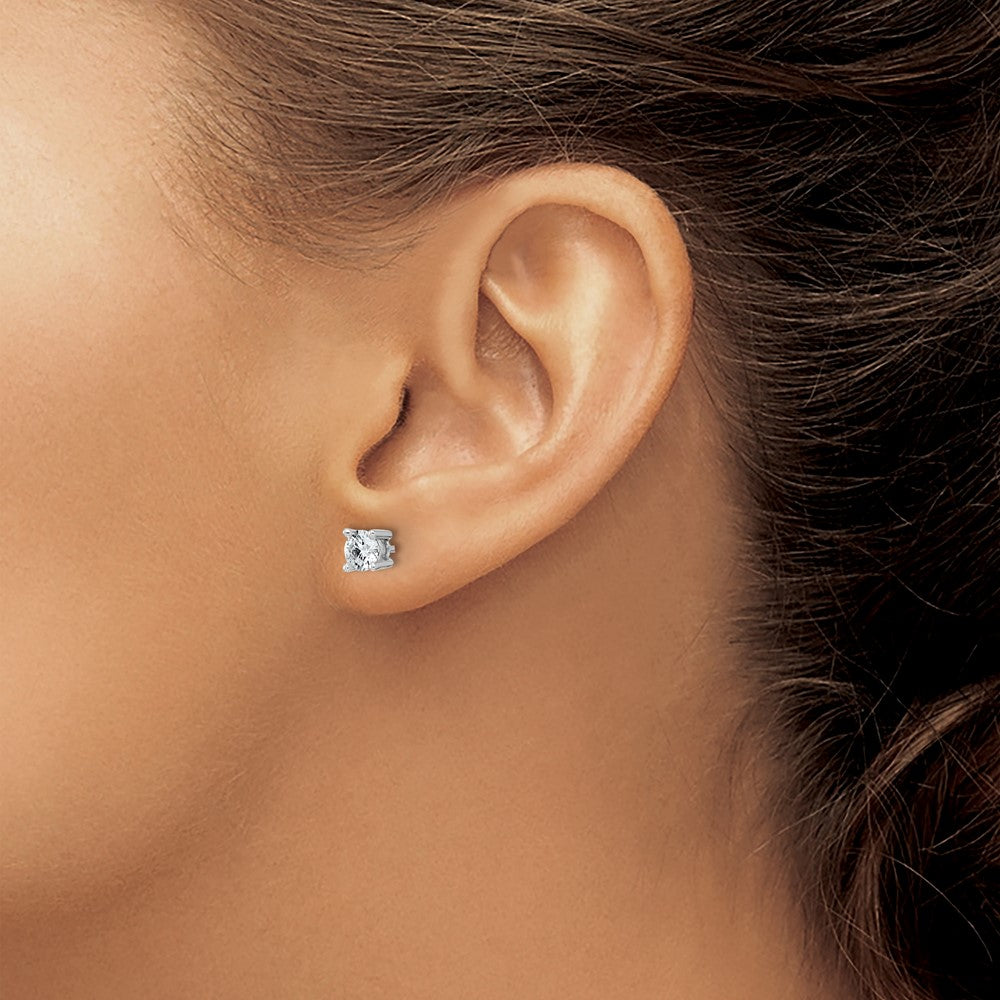 True Origin Lab Grown Diamond VS+ F+ Round Four Prong Heavy Weight Complete Stud Earrings
