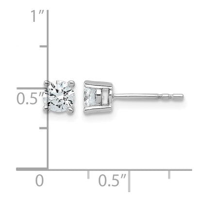 True Origin Lab Grown Diamond VS+ F+ Round Four Prong Heavy Weight Complete Stud Earrings