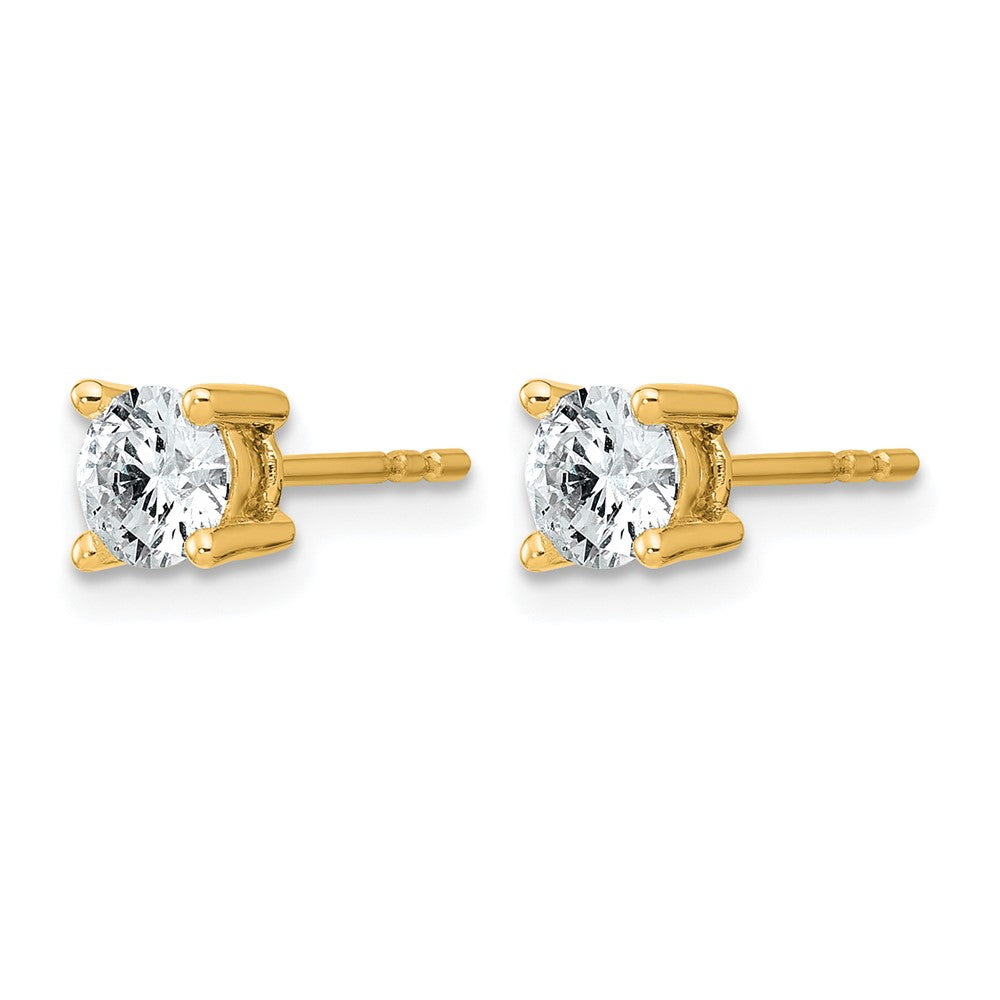 True Origin Lab Grown Diamond VS+ F+ Round Four Prong Heavy Weight Complete Stud Earrings