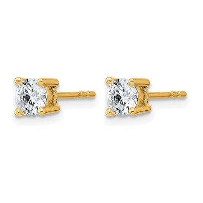 True Origin Lab Grown Diamond VS+ F+ Round Four Prong Heavy Weight Complete Stud Earrings