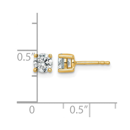 True Origin Lab Grown Diamond VS+ F+ Round Four Prong Heavy Weight Complete Stud Earrings