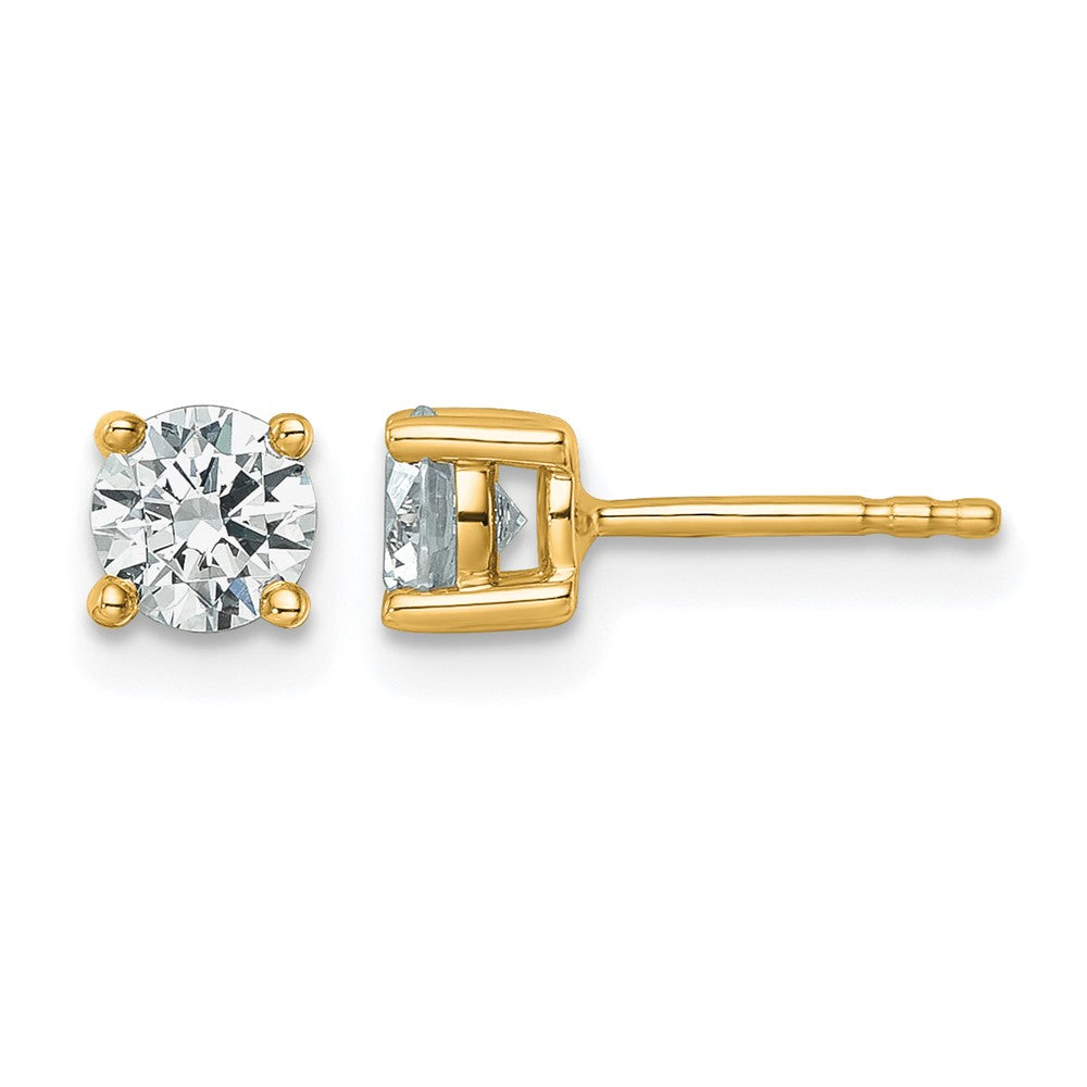 True Origin Lab Grown Diamond VS+ F+ Round Four Prong Heavy Weight Complete Stud Earrings