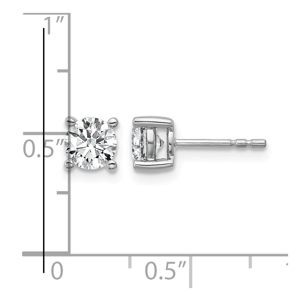 True Origin Lab Grown Diamond VS+ F+ Round Four Prong Heavy Weight Complete Stud Earrings