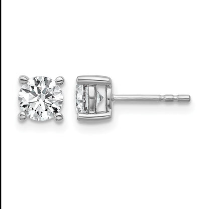 True Origin Lab Grown Diamond VS+ F+ Round Four Prong Heavy Weight Complete Stud Earrings